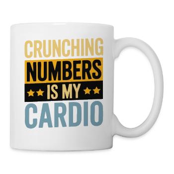 Crunching Numbers - Cardio Financial Humor - Mug - white - Right