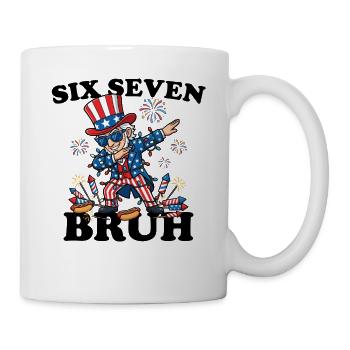 Six Seven Bruh 4 July Dabbing 6-7 4 July - Mug - white - Right