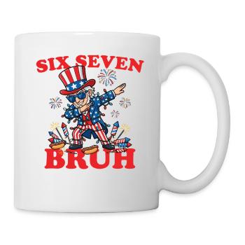 Six Seven Bruh 4 July Dabbing 6-7 4 July - Mug - white - Right