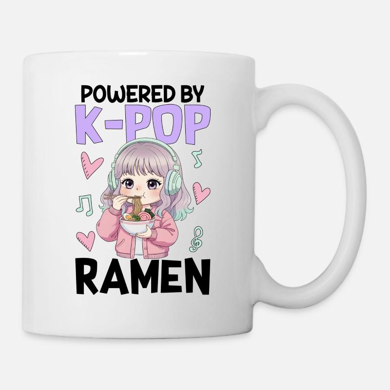 Propulsé par des ramen K-Pop - Mug blanc - blanc