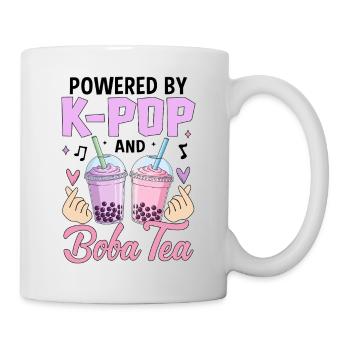 Powered By K Pop And Boba Tea - Mug - white - Right