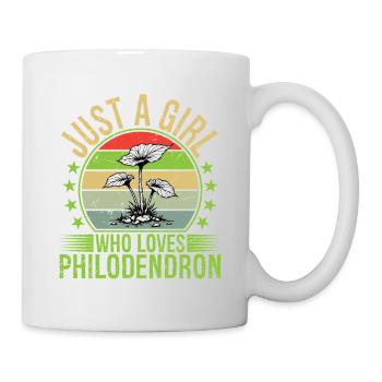 Just A Girl Who Loves Philodendron Plant - Tasse - Weiß - Rechts