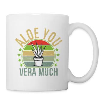 Aloe you vera much Funny Aloe Vera Plant garden - Mug - white - Right