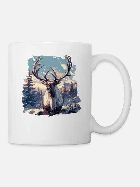 Rentiere Rentier - Tasse - Weiß