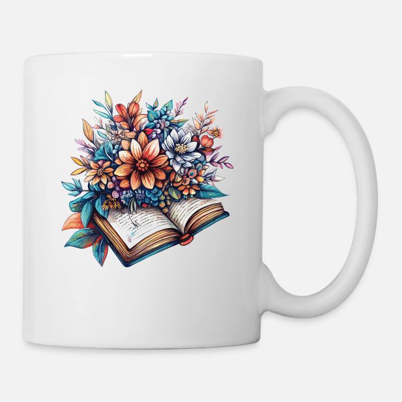 Blütenlese aus dem Buch - Tasse - Weiß