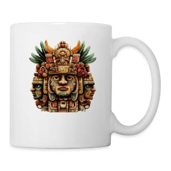 Masque totem aztèque - Mug blanc - blanc - Droite