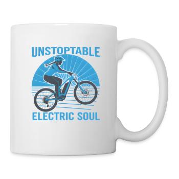 Unstoppable Electric Soul – E-Bike Design - Tasse - Weiß - Rechts