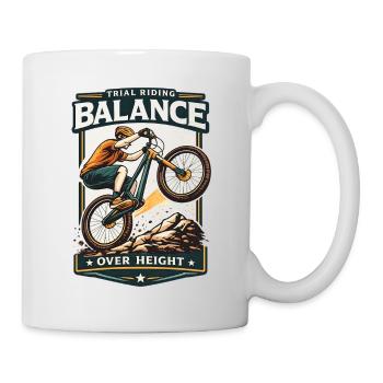 Conception de vélo pour l’équilibre de l’épreuve et de la hauteur - Mug blanc - blanc - Droite