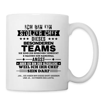 Stolzer Chef dieses besonderen Teams - Mug - white - Right