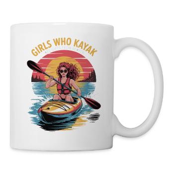 Girls Who Kayak Heaven Gift Design - Tasse - Weiß - Rechts