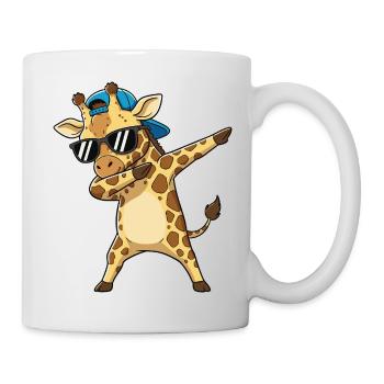 Art de dessin animé Girafe à Cool Dapping - Mug blanc - blanc - Droite