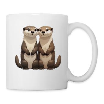 Two cute meerkats - Mug - white - Right