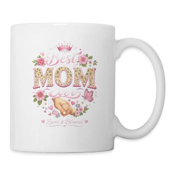 Best MOM Ever Leopard Flowers - Mug - white - Right