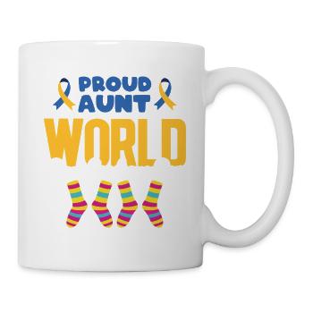 Proud Aunt World Down-Syndrom-Tag Sockendesign - Tasse - Weiß - Rechts