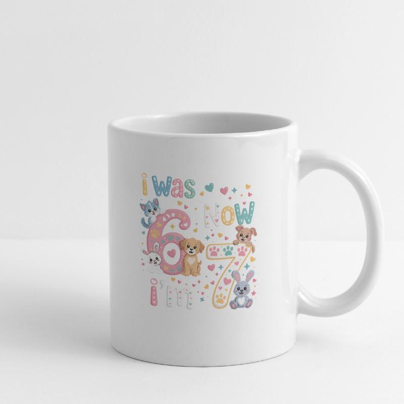 J’avais maintenant 6 ans, 7 ans Mug blanc