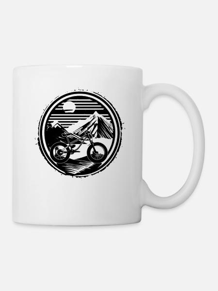 Mountainbiken - Tasse - Weiß