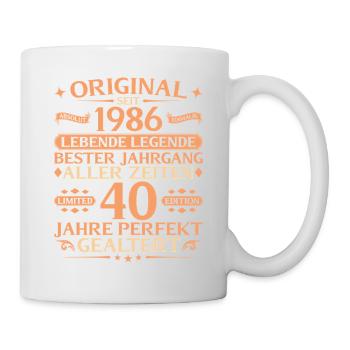 40th Birthday Absolutely Unique 1986 Vintage - Mug - white - Right