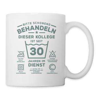 30 years of service - Treat gently - colleague - Mug - white - Right