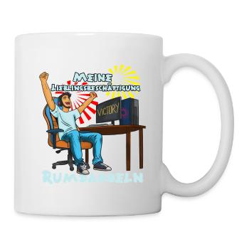 Rumdaddeln: Gaming-Lieblingsbeschäftigung - Tasse - Weiß - Rechts