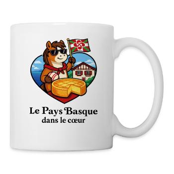 Basque Country in the Heart Pottok Basque Cake - Mug - white - Right