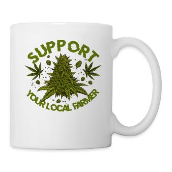 Support Your Local Farmer - Cannabis Blüte Outfit - Tasse - Weiß - Rechts