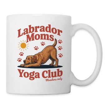Labrador Moms Yoga Club – Foxred Labbi Design - Mug - white - Right