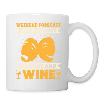 Musical Theatre Weekend Forecast Play & Wine - Tasse - Weiß - Rechts