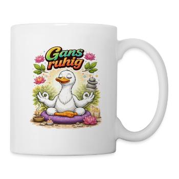 Goose Calm – Relaxation par la méditation - Mug blanc - blanc - Droite