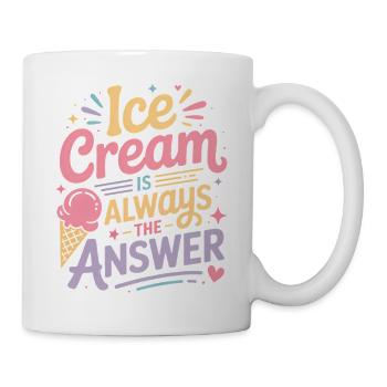eiscreme Sprüche Eis Lustiges Kayak Geschenk - Tasse - Weiß - Rechts