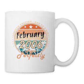 20th Birthday 20 Years February 2006 Vintage Tea - Mug - white - Right