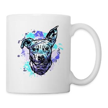 Croix du taureau beagle - Mug blanc - blanc - Droite