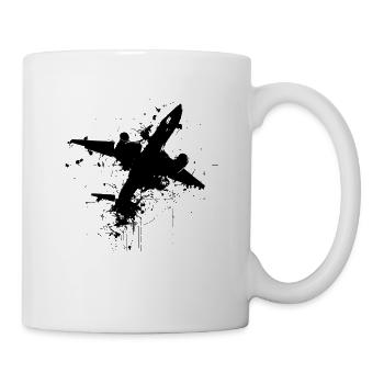 Dessin d’avion - Mug blanc - blanc - Droite