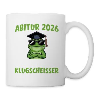 Abitur 2026 Frosch mit Abschluss Geschenk - Tasse - Weiß - Rechts
