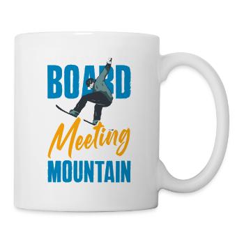 Snowboarding Snowboard Meeting Chairlift - Mug - white - Right