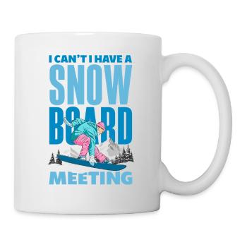 Snowboarding Snowboard Meeting Chairlift - Mug - white - Right