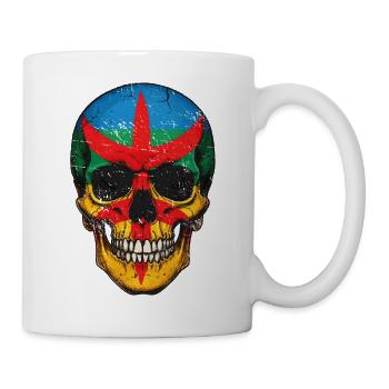 Colorful Berber flag skull - berber skull - Mug - white - Right