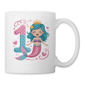 Sirène 1er anniversaire 1 année - Mug blanc - blanc - Droite