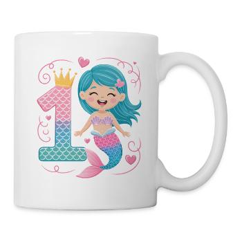 Sirène 1er anniversaire 1 année - Mug blanc - blanc - Droite