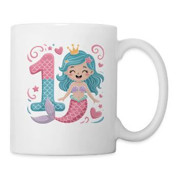 Sirène 1er anniversaire 1 année - Mug blanc - blanc - Droite