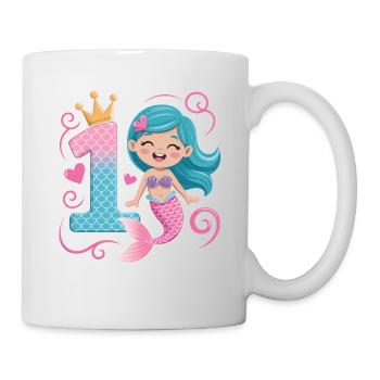 Sirène 1er anniversaire 1 année - Mug blanc - blanc - Droite