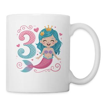 Mermaid 3rd Birthday 3 Years - Mug - white - Right