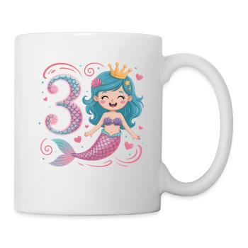 Mermaid 3rd Birthday 3 Years - Mug - white - Right
