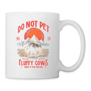 Les bisons vintage ne caressent pas les vaches duveteuses Bizons drôles - Mug blanc - blanc - Droite
