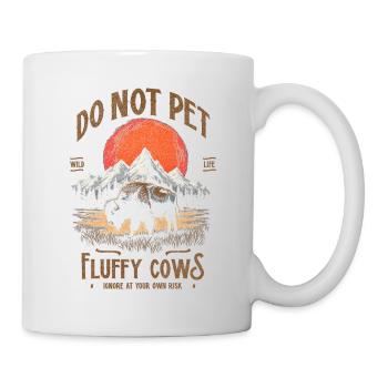 Les bisons vintage ne caressent pas les vaches duveteuses Bizons drôles - Mug blanc - blanc - Droite