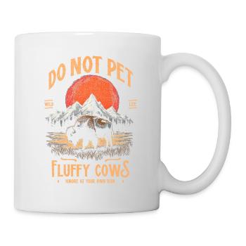 Les bisons vintage ne caressent pas les vaches duveteuses Bizons drôles - Mug blanc - blanc - Droite