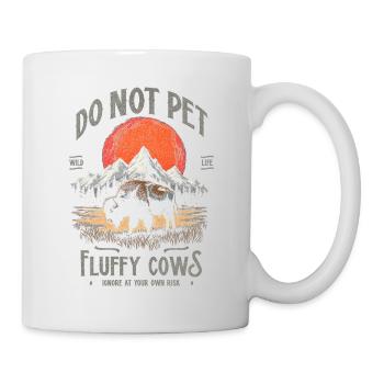 Les bisons vintage ne caressent pas les vaches duveteuses Bizons drôles - Mug blanc - blanc - Droite