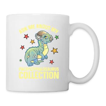 Pachycephalosaurus Stuffed Animal Plush Dinosaur - Mug - white - Right