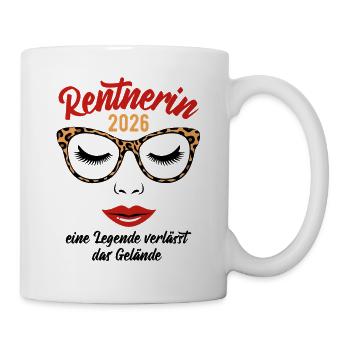 Rentnerin 2026 | Legende verlässt das Gelände - Tasse - Weiß - Rechts