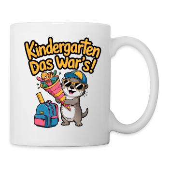 Jetzt Schulkind! Lustiger Otter zur Einschulung - Tasse - Weiß - Rechts