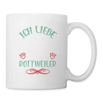 Ich liebe meinen Rottweiler - Tasse - Weiß - Rechts